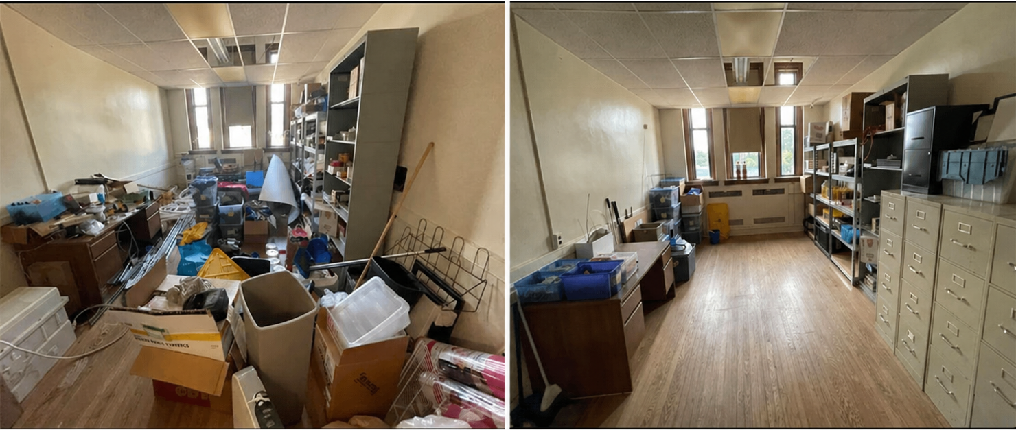 Kitchen appliance and surface clean before and after